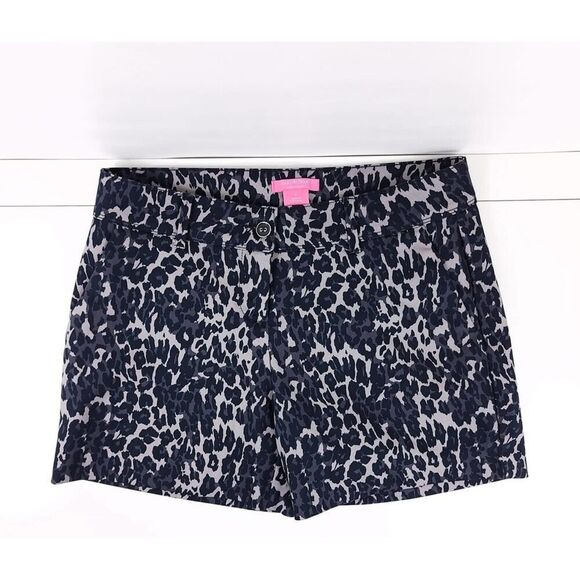 Isaac Mizrahi Leopard Print Stretchy Distressed Shorts - Picture 1 of 8